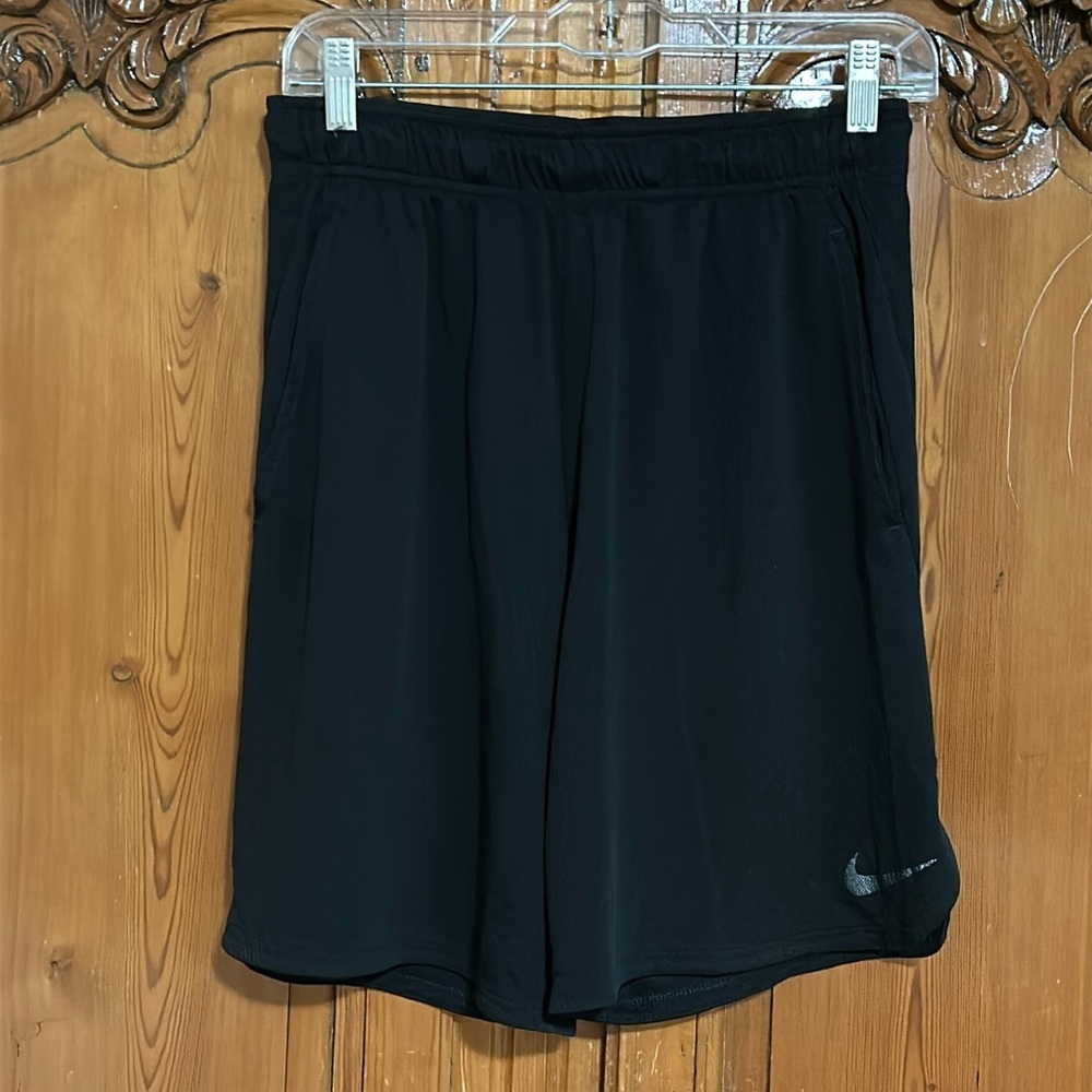Nine DRI-Fit Men’s Black Polyester Shorts.    Large